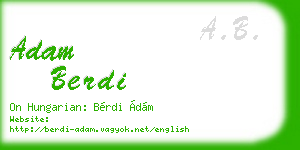 adam berdi business card